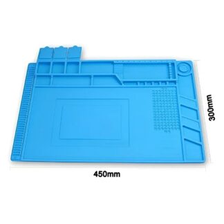 ESD Loddematte i Silikon 45 × 30 cm – Varmebestandig arbeidsmatte med magnetfelt (opptil 500 °C)