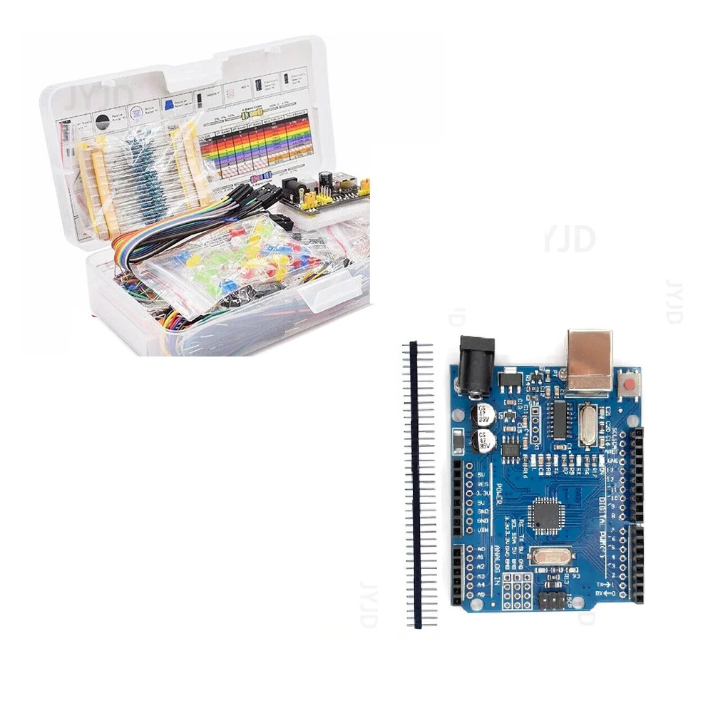 Arduino UNO R3 Startpakke – DIY Elektronikk-kit med Breadboard og Komponenter