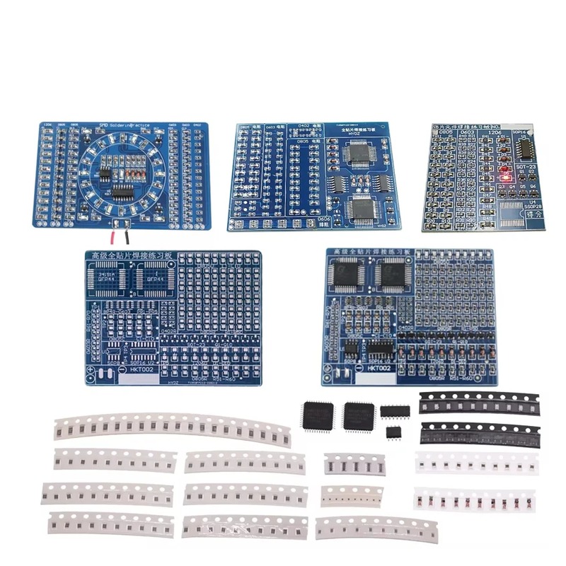 SMD Loddeøvingssett med NE555 &amp; CD4017 - Roterende LED DIY Kit